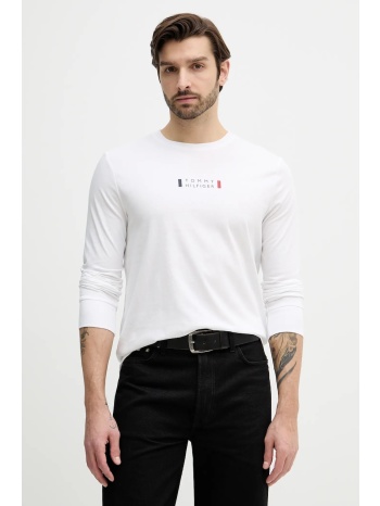 βαμβακερή μπλούζα με μακριά μανίκια tommy hilfiger 100%