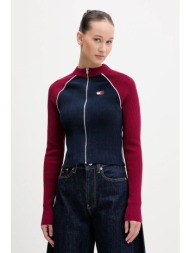 πουλόβερ tommy jeans 88% ανακυκλωμένος πολυεστέρας, 11% πολυαμίδιο, 1% ελαστάν