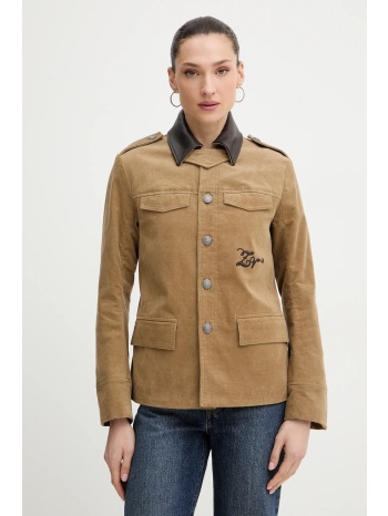 μπουφάν με κορδόνι zadig&voltaire γιακάς 100% δέρμα