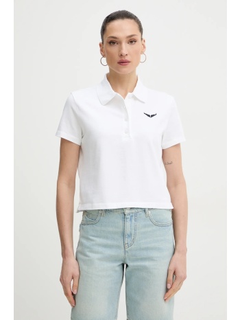 βαμβακερό μπλουζάκι πόλο zadig&voltaire 100% βαμβάκι