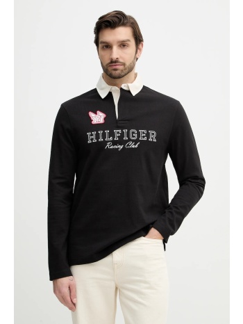 βαμβακερή μπλούζα με μακριά μανίκια tommy hilfiger 100%