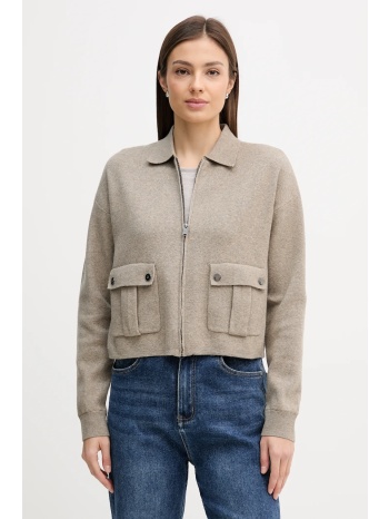 ζακέτα από μίγμα μαλλιού dkny 55% βαμβάκι, 32% πολυεστέρας