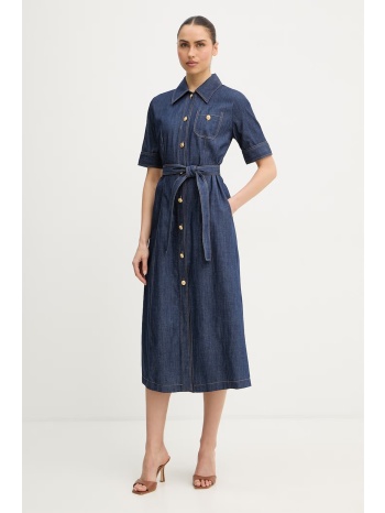 φόρεμα τζιν luisa spagnoli periodico 100% βαμβάκι