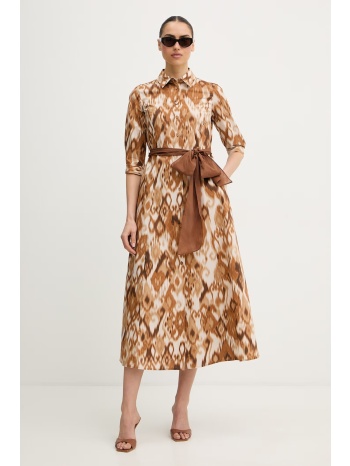 βαμβακερό φόρεμα luisa spagnoli palato 100% βαμβάκι