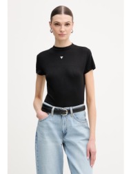 t-shirt από μείγμα μεταξιού guess tina 67% πολυεστέρας, 23% βισκόζη, 4% μετάξι, 3% μαλλί, 3% ελαστάν