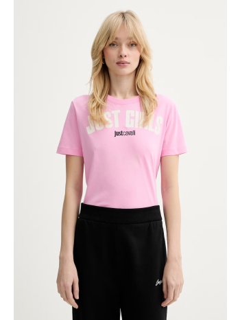 βαμβακερό μπλουζάκι just cavalli 100% βαμβάκι