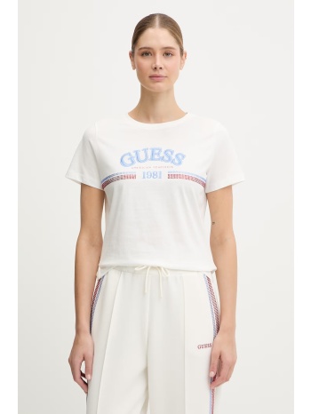 βαμβακερό μπλουζάκι guess alda 100% βαμβάκι