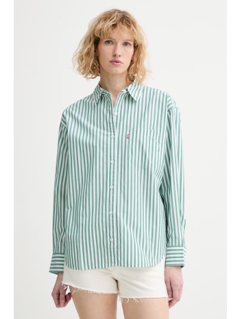 βαμβακερό πουκάμισο levi`s harlie boyfriend 100% βαμβάκι