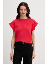 twinset t-shirt γυναικείο υλικό 1: 95% βαμβάκι 5% ελαστάν,υλικό 2: 100% πολυεστέρας