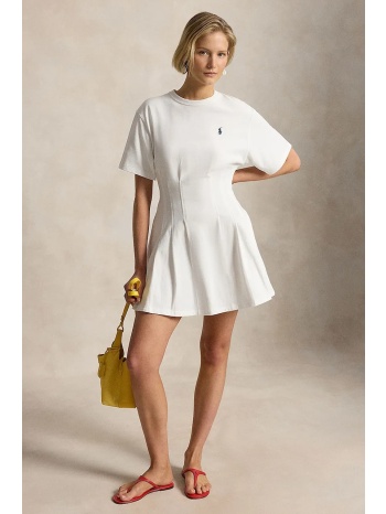 polo ralph lauren φόρεμα flared βαμβακερό jersy ολόκληρο το