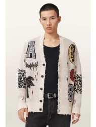 allsaints ζακέτα ανδρική με πρόσμιξη μαλλιού foxx υλικό βάσης: 63% βαμβάκι 18% πολυαμίδιο 14% μαλλί 