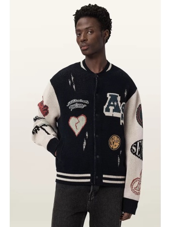 allsaints ζακέτα ανδρική βαμβακερή chase υλικό βάσης 100%