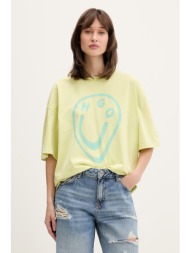 hugo blue t-shirt γυναικείο βαμβακερό oversized_tee_b ολόκληρο το προϊόν: 100% βαμβάκι