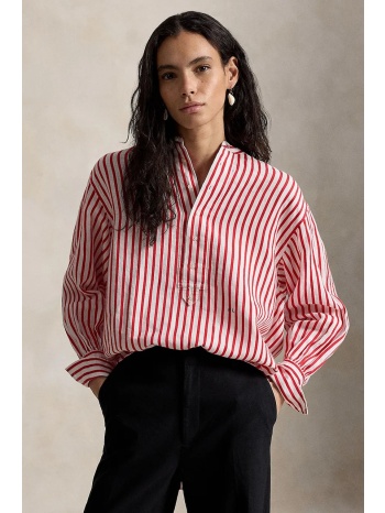 polo ralph lauren πουκάμισο γυναικείο με λινό κύριο υλικό