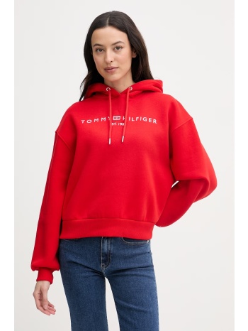 tommy hilfiger μπλούζα με κουκούλα γυναικεία με βαμβάκι