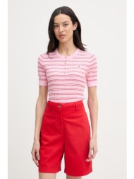 tommy hilfiger πλεκτό t-shirt γυναικείο βαμβακερό ολόκληρο το προϊόν: 100% βαμβάκι