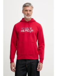 tommy hilfiger μπλούζα με κουκούλα ανδρική με βαμβάκι ολόκληρο το προϊόν: 63% βαμβάκι 37% πολυεστέρα