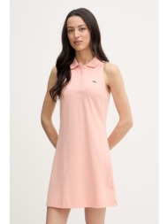 lacoste καλοκαιρινό φόρεμα βαμβακερό με ελαστάν υλικό βάσης: 94% βαμβάκι 6% ελαστάν,ελαστικό στρίφωμ