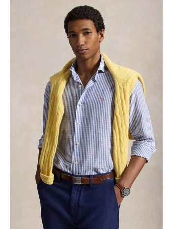 polo ralph lauren πουκάμισο ανδρικό με λινό κύριο υλικό