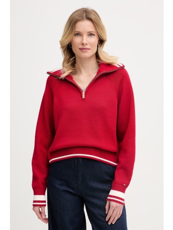tommy hilfiger πουλόβερ γυναικείο βαμβακερό ολόκληρο το