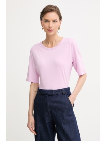 boss t-shirt basic γυναικείο με πρόσμιξη μεταξιού evyta