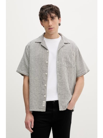 guess jeans πουκάμισο ανδρικό με πρόσμιξη λινού ολόκληρο το
