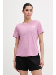 the north face t-shirt γυμναστικής γυναικείο flex embossed ολόκληρο το προϊόν: 100% πολυεστέρας