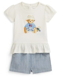 polo ralph lauren σετ παιδικό βαμβακερό ολόκληρο το προϊόν: βαμβάκι λινό