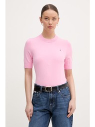 tommy hilfiger πλεκτό t-shirt γυναικείο με βαμβάκι κύριο υλικό: 67% βαμβάκι 33% πολυαμίδιο