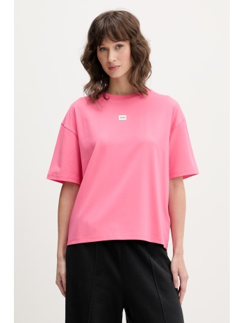 hugo oversize t-shirt γυναικείο με μοντάλ signature_tshirt