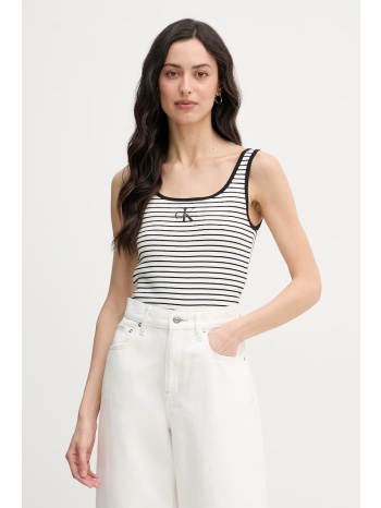 calvin klein jeans τοπ γυναικείο βαμβακερό με ελαστάν
