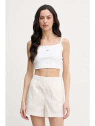 calvin klein jeans crop top γυναικείο βαμβακερό με ελαστάν ολόκληρο το προϊόν: 95% βαμβάκι 5% ελαστά