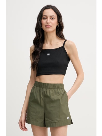 calvin klein jeans crop top γυναικείο βαμβακερό με ελαστάν