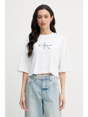 calvin klein jeans crop top γυναικείο βαμβακερό ολόκληρο το