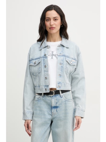 calvin klein jeans κοντό μπουφάν γυναικείο ντένιμ ολόκληρο