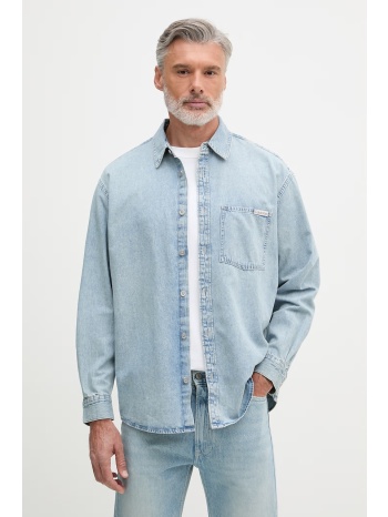 calvin klein jeans πουκάμισο ανδρικό ντένιμ ολόκληρο το
