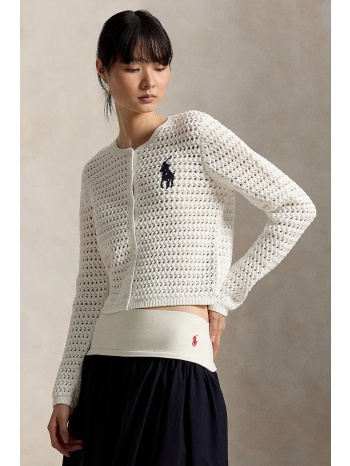 polo ralph lauren πουλόβερ με κουμπιά γυναικείο βαμβακερό