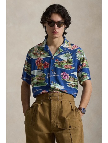 polo ralph lauren πουκάμισο γυναικείο από βισκόζη ολόκληρο