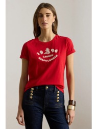 lauren ralph lauren t-shirt γυναικείος βαμβακερός ολόκληρο το προϊόν: 100% βαμβάκι
