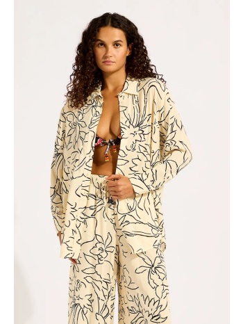 seafolly πουκάμισο γυναικείο από βισκόζη μακρυμάνικο