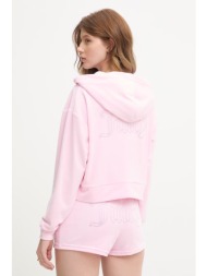 juicy couture μπλούζα με κουκούλα γυναικεία βελούρ iccle hoodie ολόκληρο το προϊόν: 95% πολυεστέρας 