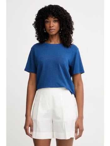 weekend max mara t-shirt γυναικείο με λινό pelota ολόκληρο