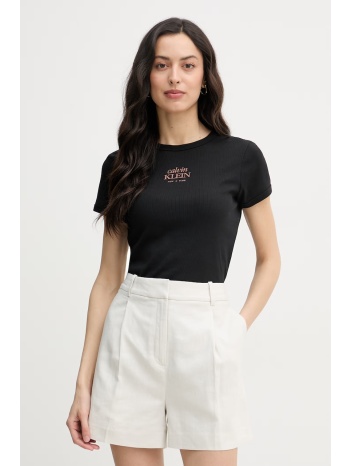 calvin klein jeans t-shirt γυναικείο βαμβακερό με ελαστάν