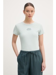 calvin klein jeans t-shirt γυναικείο βαμβακερό με ελαστάν ολόκληρο το προϊόν: 95% βαμβάκι 5% ελαστάν