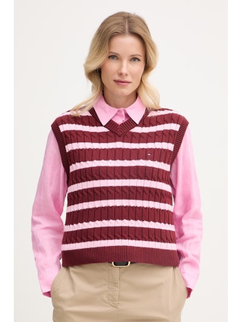 tommy hilfiger γιλέκο γυναικείο βαμβακερό ολόκληρο το