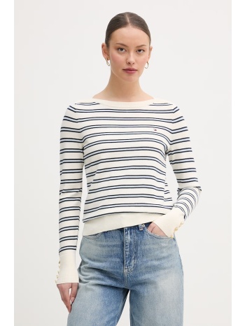 tommy hilfiger πουλόβερ γυναικείο με βαμβάκι ολόκληρο το