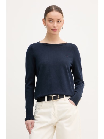 tommy hilfiger πουλόβερ γυναικείο με βαμβάκι ολόκληρο το