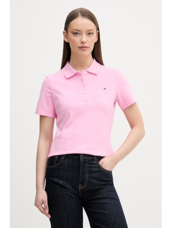tommy hilfiger πόλο γυναικείο με βαμβάκι ολόκληρο το