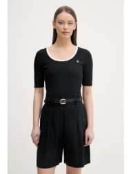 calvin klein jeans t-shirt γυναικείο βαμβακερό με ελαστάν ολόκληρο το προϊόν: 95% βαμβάκι 5% ελαστάν