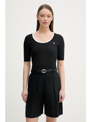 calvin klein jeans t-shirt γυναικείο βαμβακερό με ελαστάν